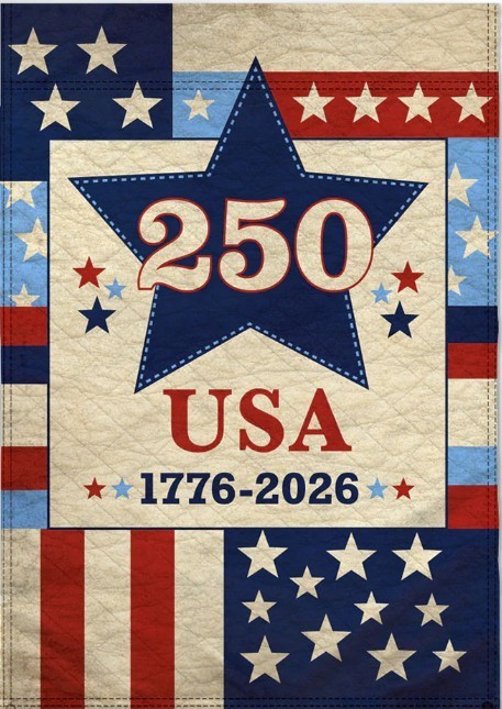 USA 250 Garden Flag 12x18in Double-Sided America Anniversary US Flag Yard Porch