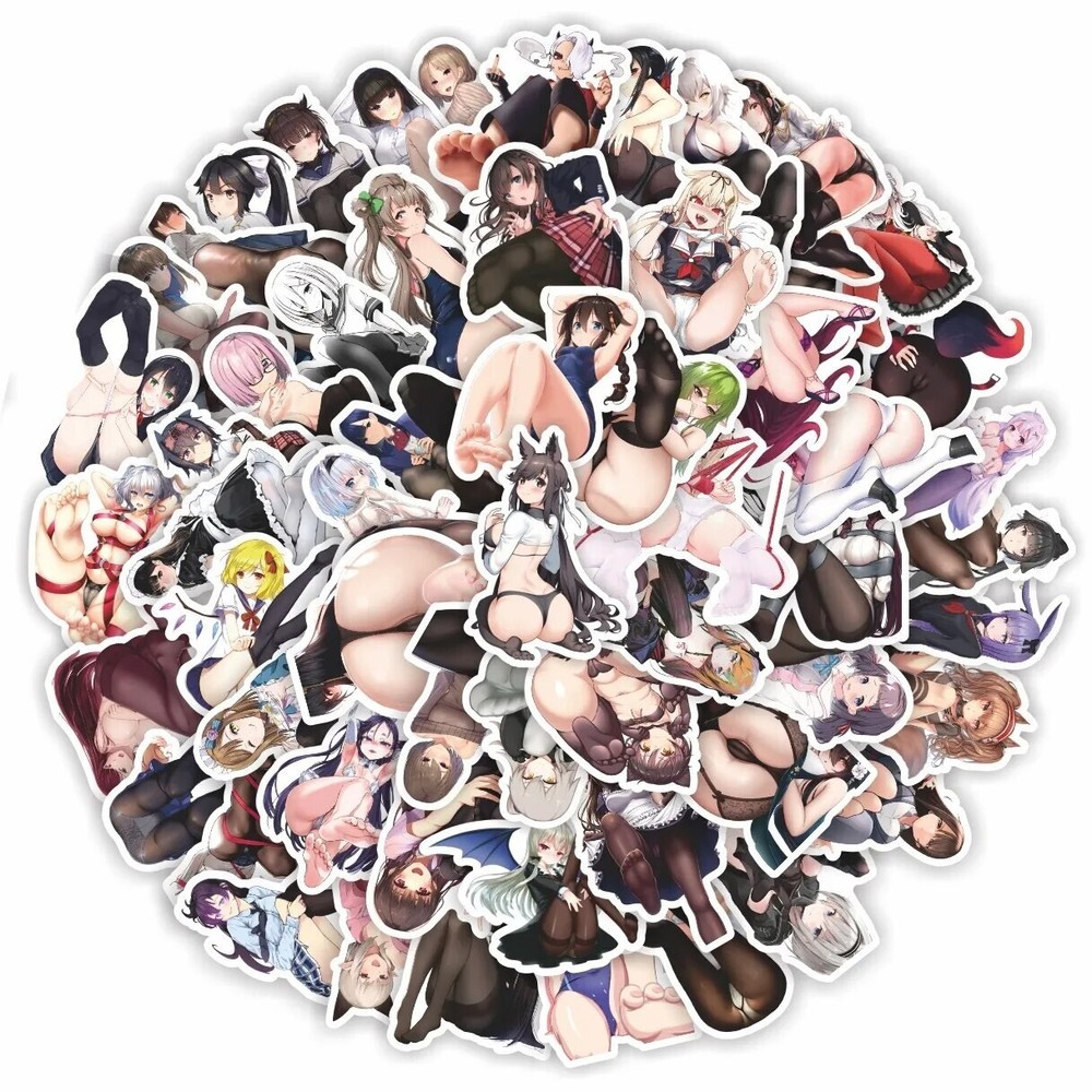 100PCS Anime Sexy Pinup Hentai Waifu Sexy Foot Girl Stickers Laptop Phone Case