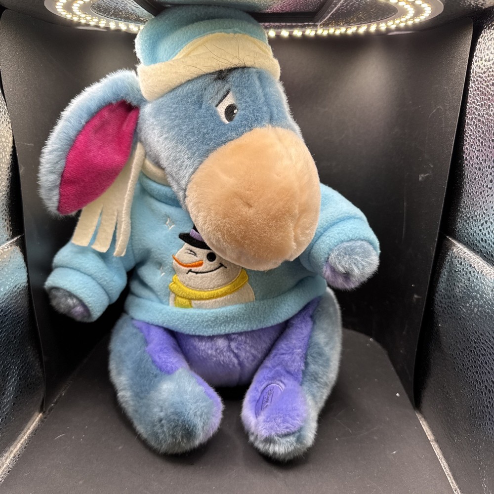 Disney Store Exclusive Eeyore Winter Snowman Plush 12 Inch Winnie The Pooh