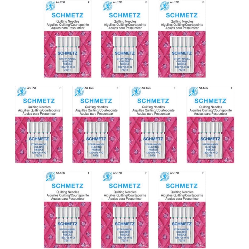 Quilting Needles Steel Size 75/11 Pack of 10 for Fabric Sewing Machine