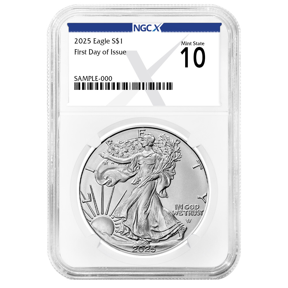 2025 $1 American Silver Eagle NGCX MS10 FDI X Label