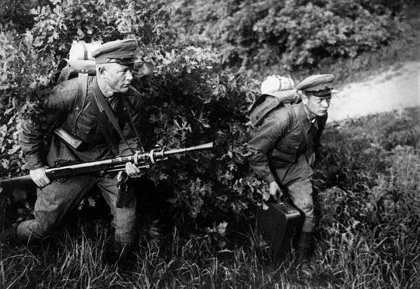 Russian Snipers Continue Their Work Of Harassing The Retreating Ge- Old Photo