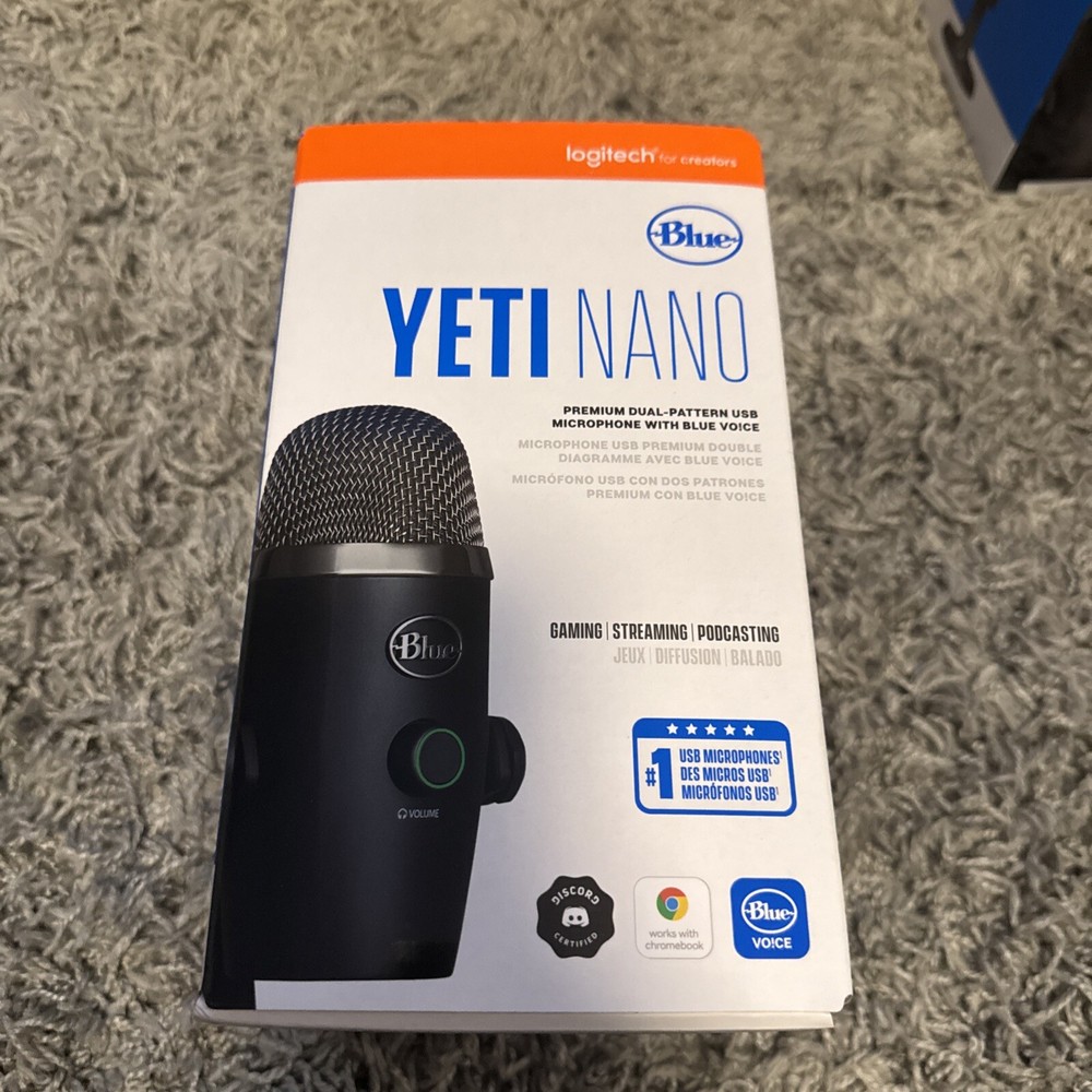 LOGITECH BLUE YETI NANO Premium Dual-Pattern USB Microphone Blue Voice