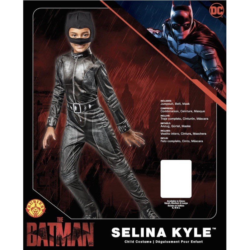 The Batman Selina Kyle Costume Girls Size Small 4-6 Jumpsuit Belt Mask Included