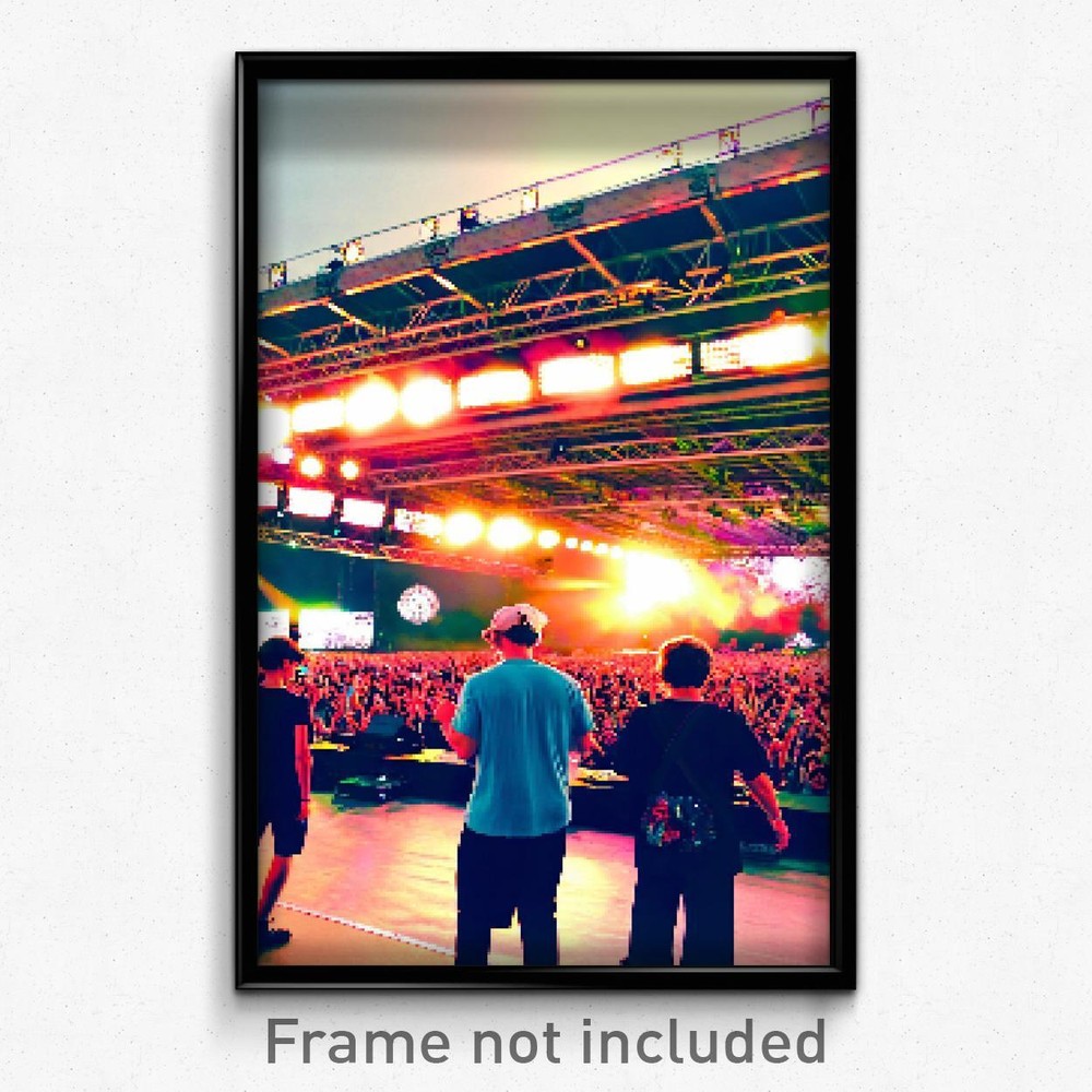 Pixel Art Poster - Ample Music Festival (8 Bit Psychedelic Video Game Print)