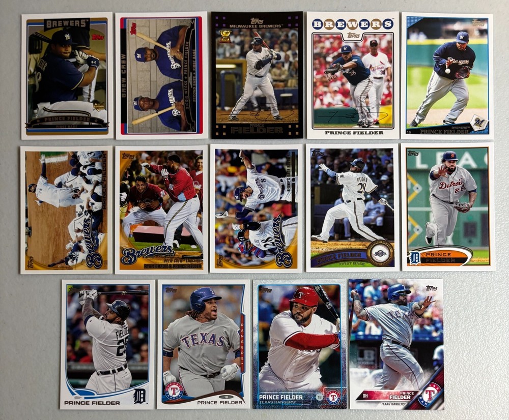 2006-2016 Topps Prince Fielder 14-card instant collection lot
