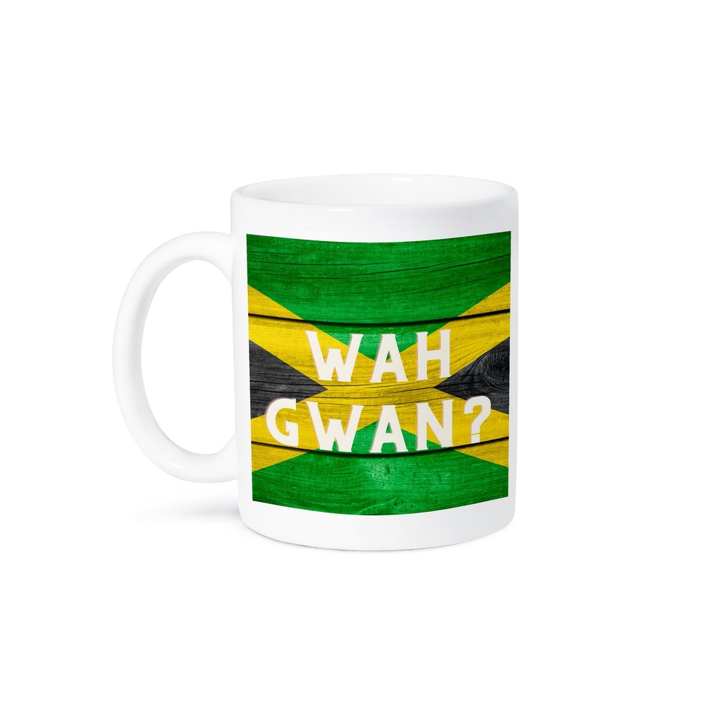 3dRose, Image of the words wah gwan with jamaican flag, Mug