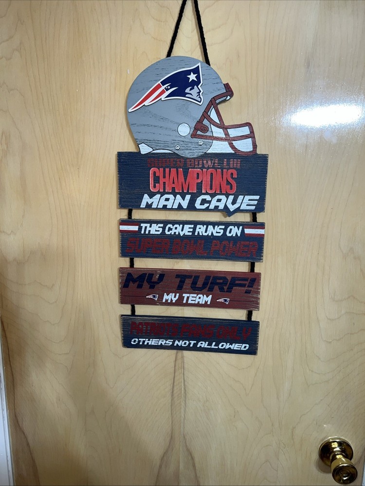 FOCO NFL Team Logo New England Patriots Mancave Man Cave Hanging Wall Sign NEW