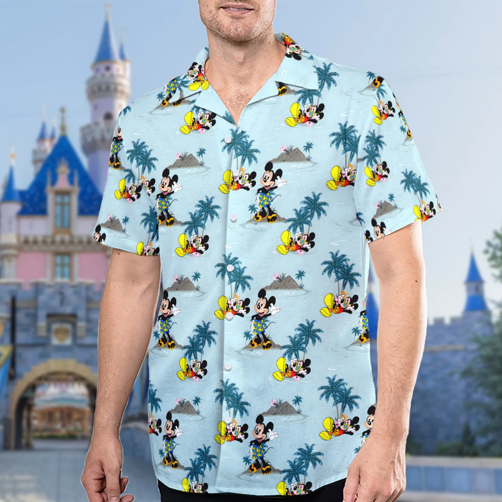Mouse Summer Vacation 3D HAWAII SHIRT All Over Print Father Day Gift Best Price