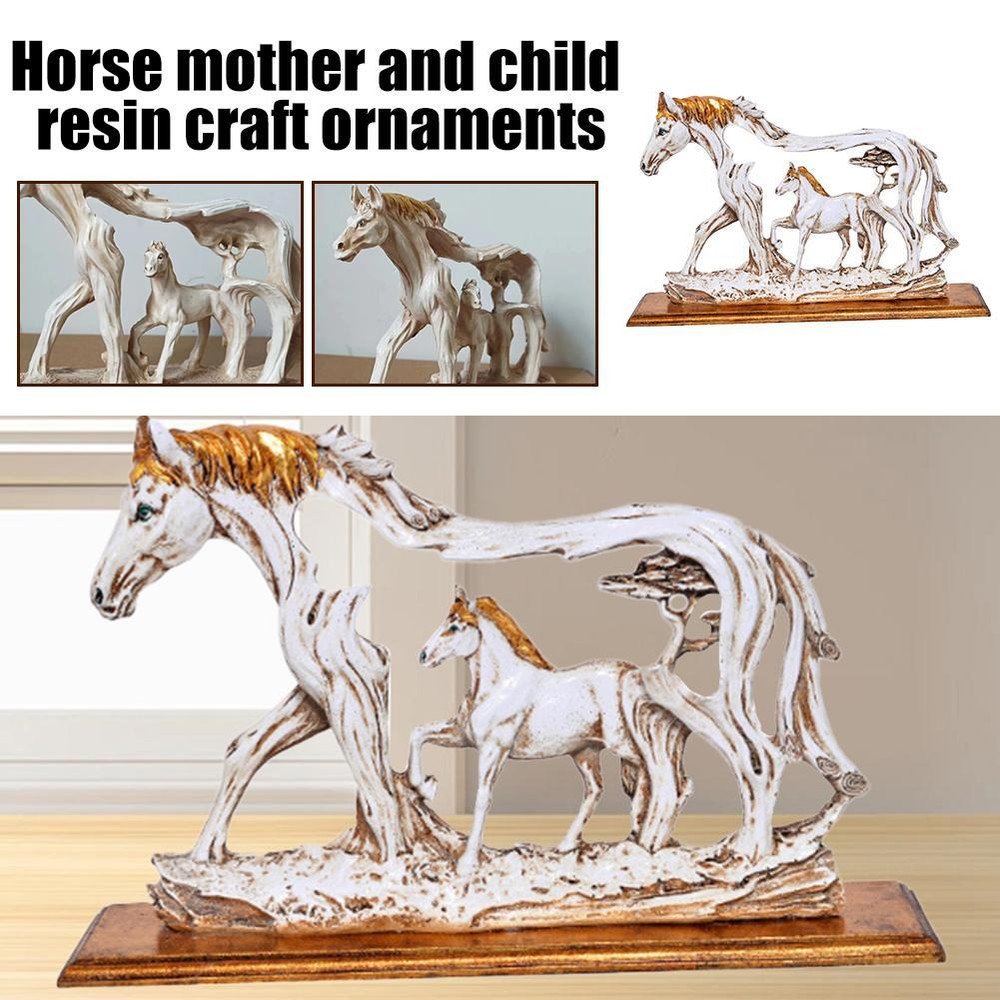 Horse Statue Gallopings Horse Desktops Ornament Resin Handicrafts Animal