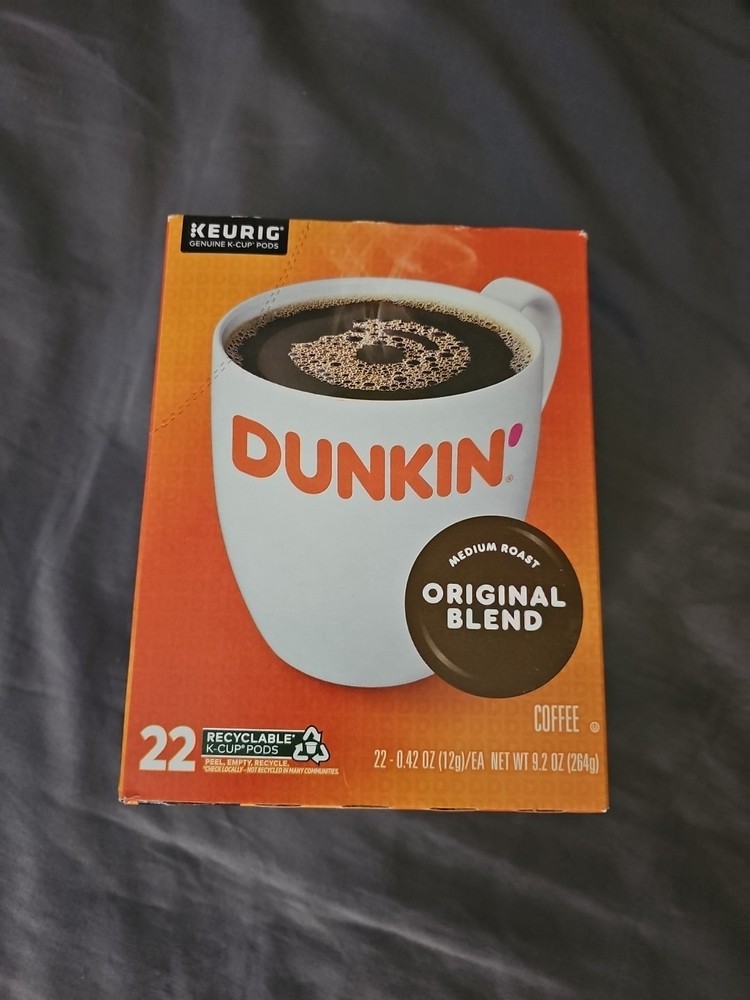 Dunkin' Original Blend Medium Roast Keurig K-Cup Pods 22 Count Exp 6/25