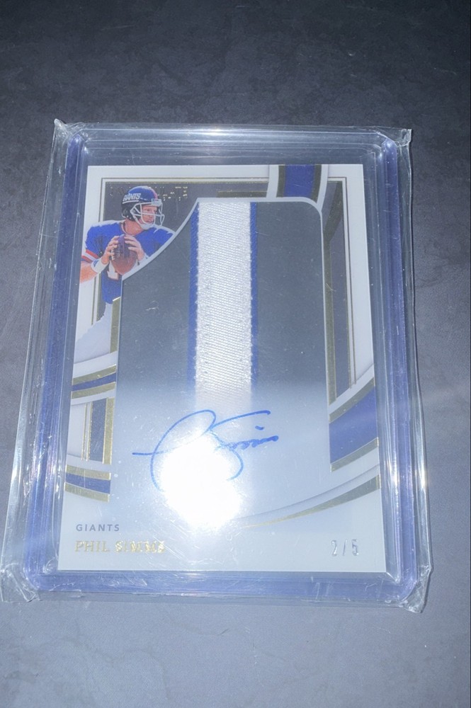 2022 Panini Impeccable - Immense Patch Autos Phil Simms #IPA-PSI 2/5