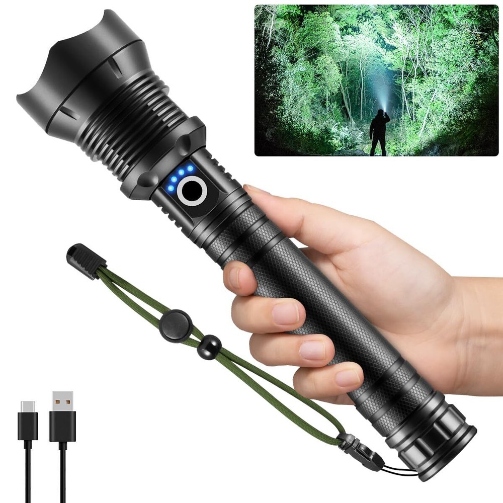 Flashlights High Lumen Rechargeable, Heavy Duty 990000 Lumens Rechargeable Fl...