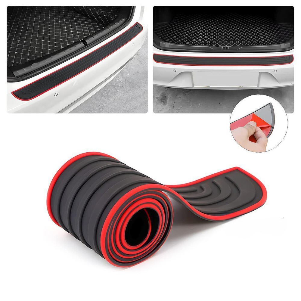 Rubber Rear Boot Bumper Sill Cover Guard Trim Pad Moulding Protector Plate Cargo
