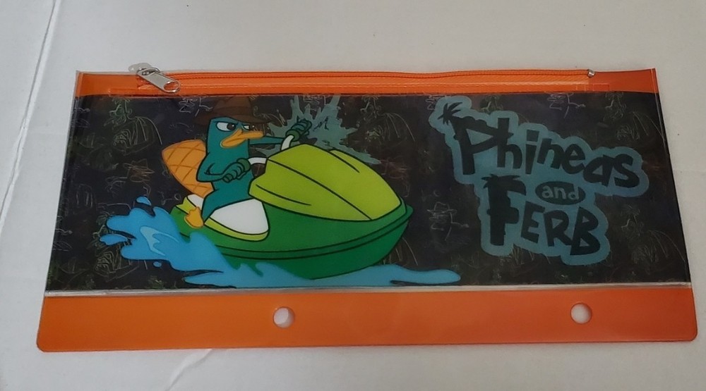 Back To School Phineas and Ferb Pencil Case Pouch from Disney Collectable-image