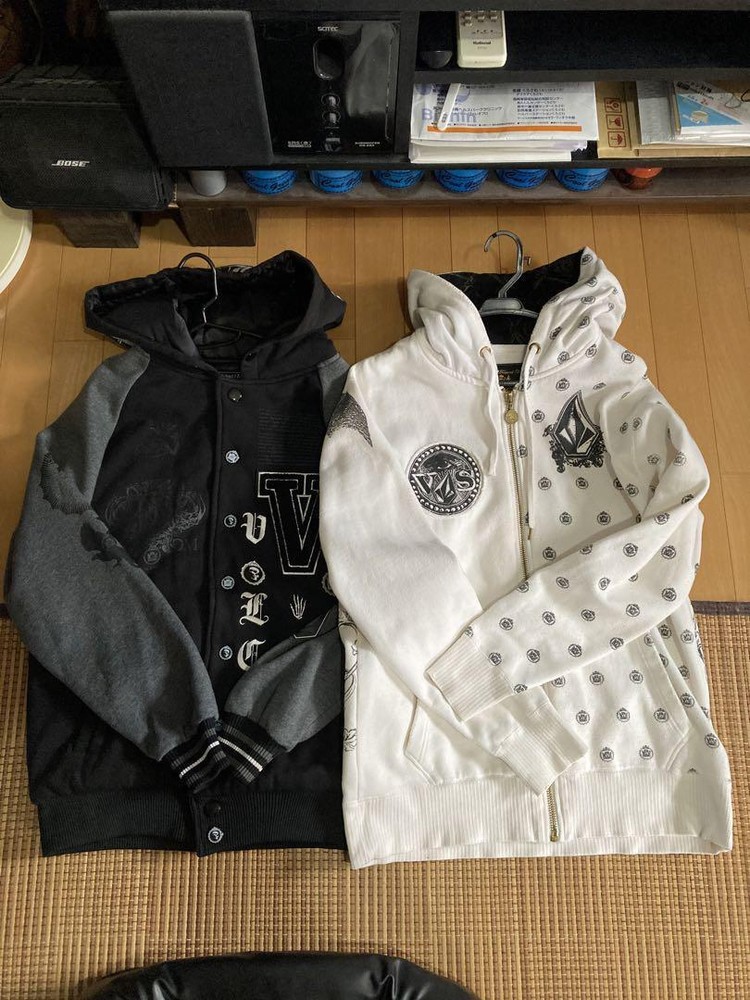 Volcom Michael J Zepeda II Hoodies Set, Black & White, Used, Large Size