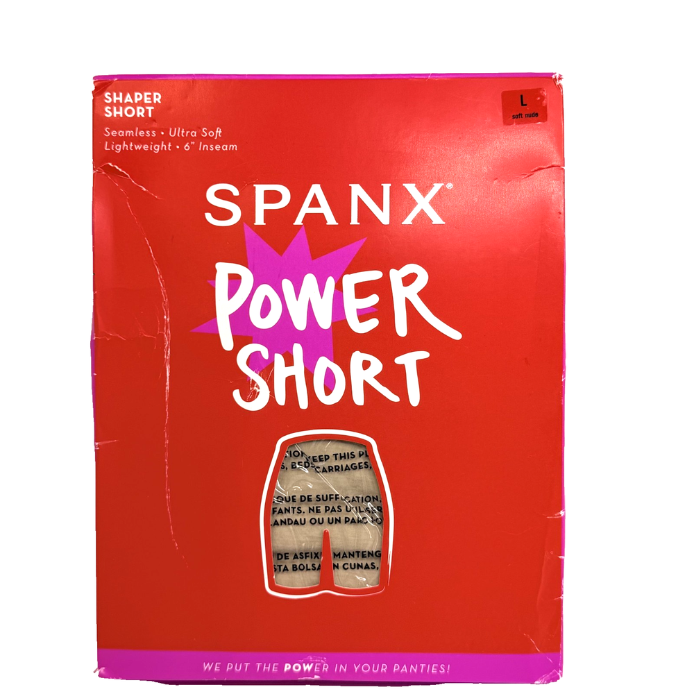 Spanx Higher Power Shorts Sz L High Waisted Shaper NEW Shapewear