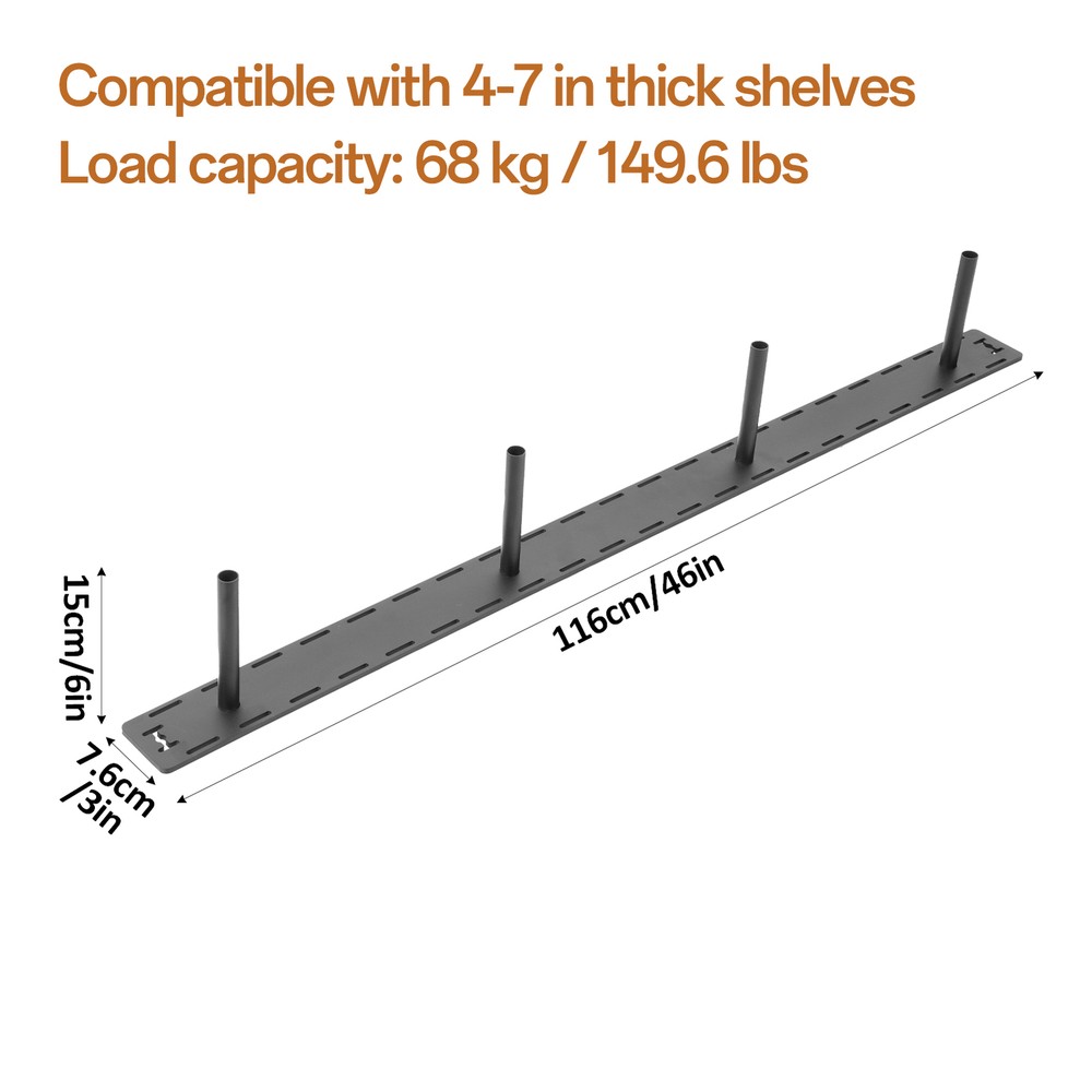 Heavy Duty 46-Inch Floating Shelf Bracket for Easy Hidden Installation