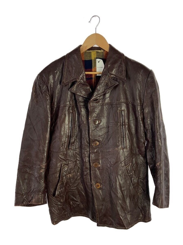 Leather Jacket Blouson/-/Leather/Brw/Plain 7732