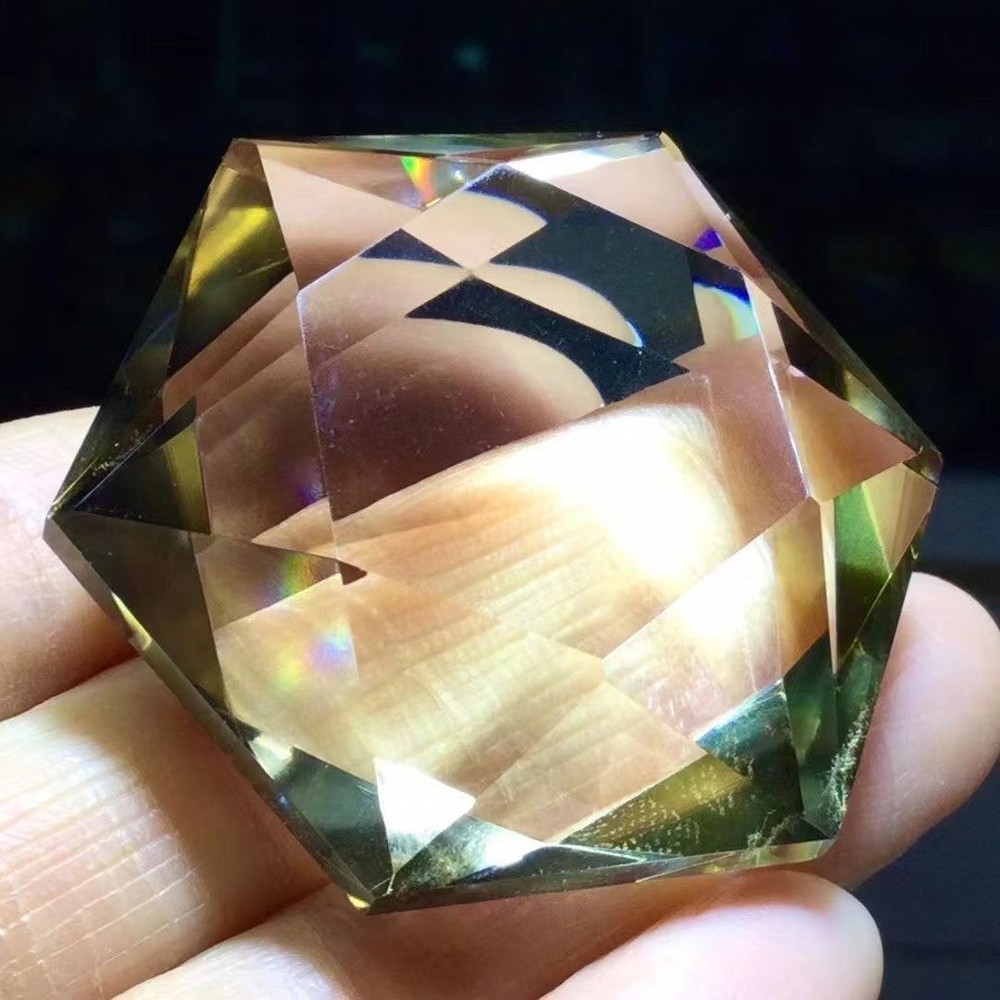 42*18mm TOP Natural Smoky Citrine Quartz Carved Crystal Mineral Specimen Healing