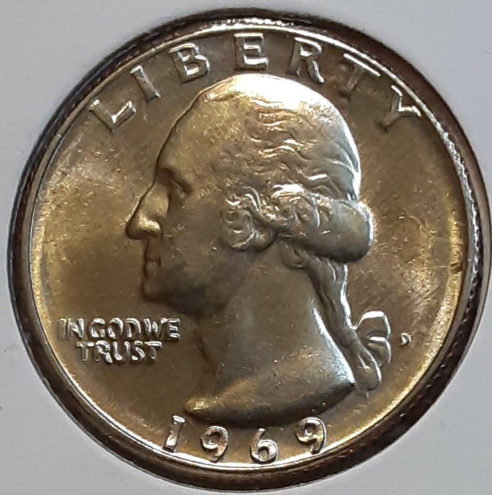 1969 Washington D Quarter - BU - Uncirculated