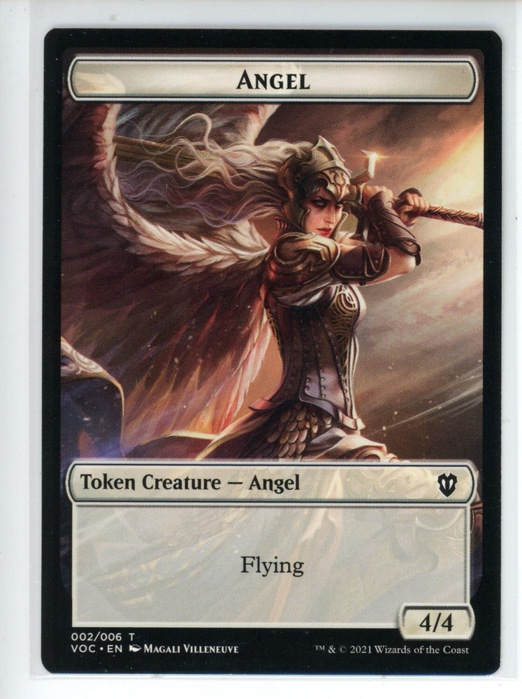 ANGEL // CLUE DOUBLE-SIDED TOKEN Crimson Vow Commander #2//5 VOC(NM+)(MTG)