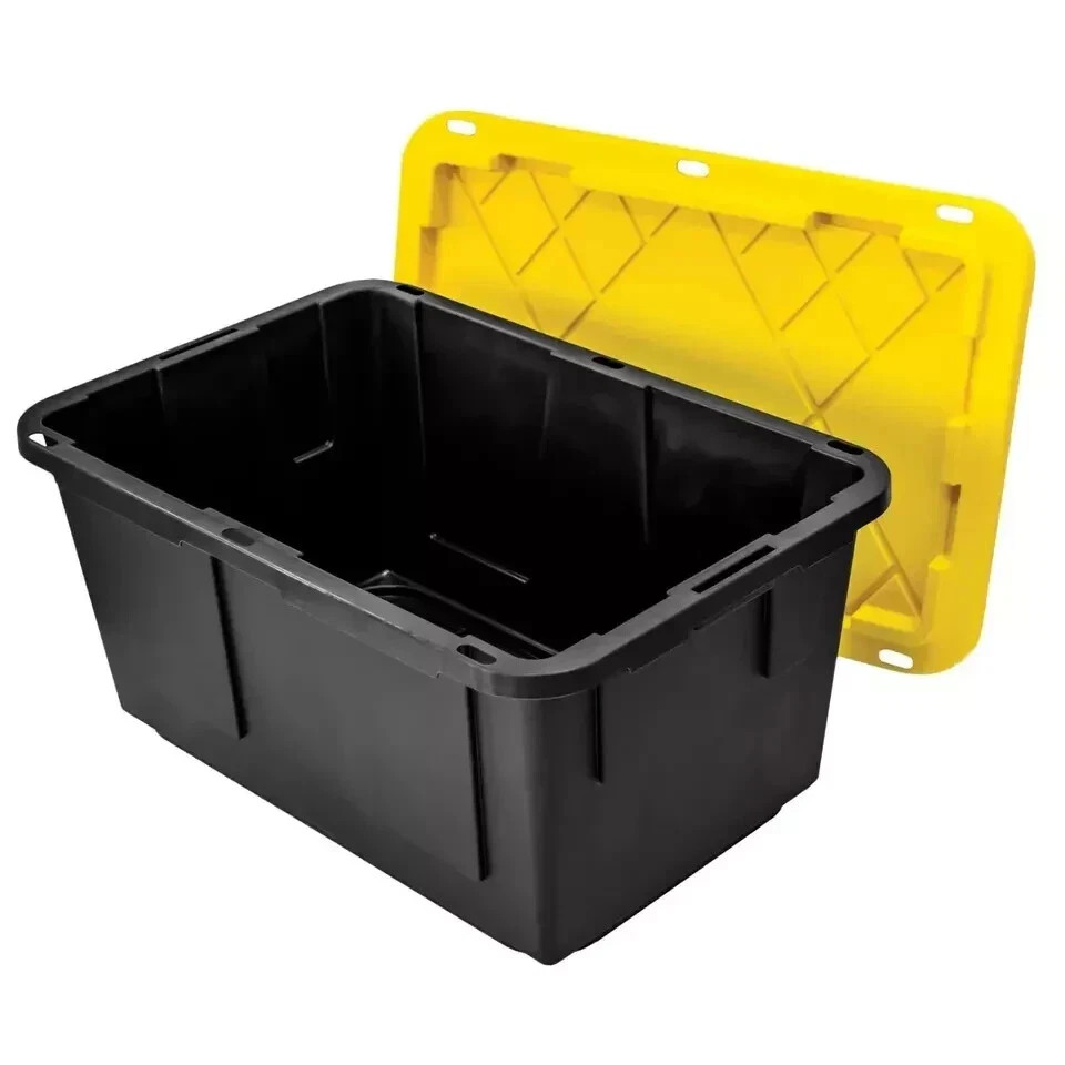 27-Gallon Heavy-Duty Black & Red Storage Tote with Free US Shipping