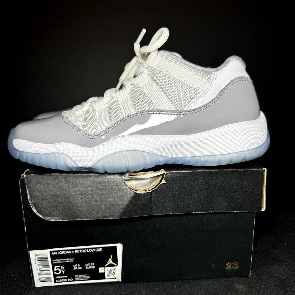 Nike Air Jordan 11 Retro Low GS Cement Grey Men's Shoes - Size 5.5 - 528896 140