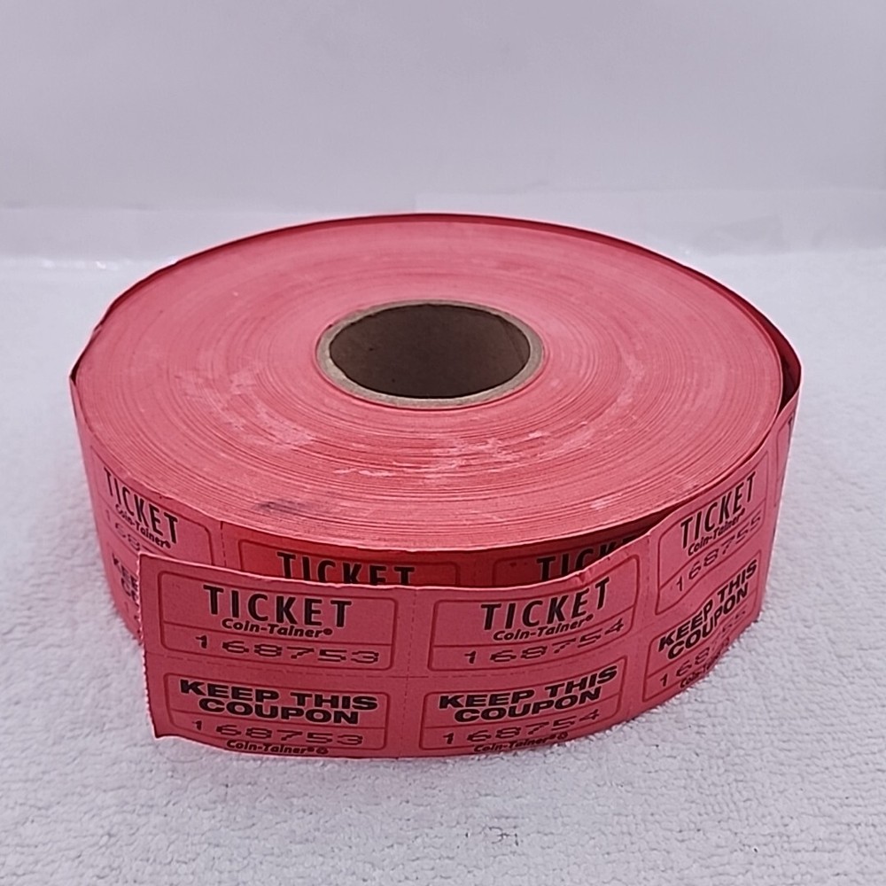 Coin-Tainer Raffle Ticket Roll Double Coupon Originally 2000 Tickets, Some Used-image