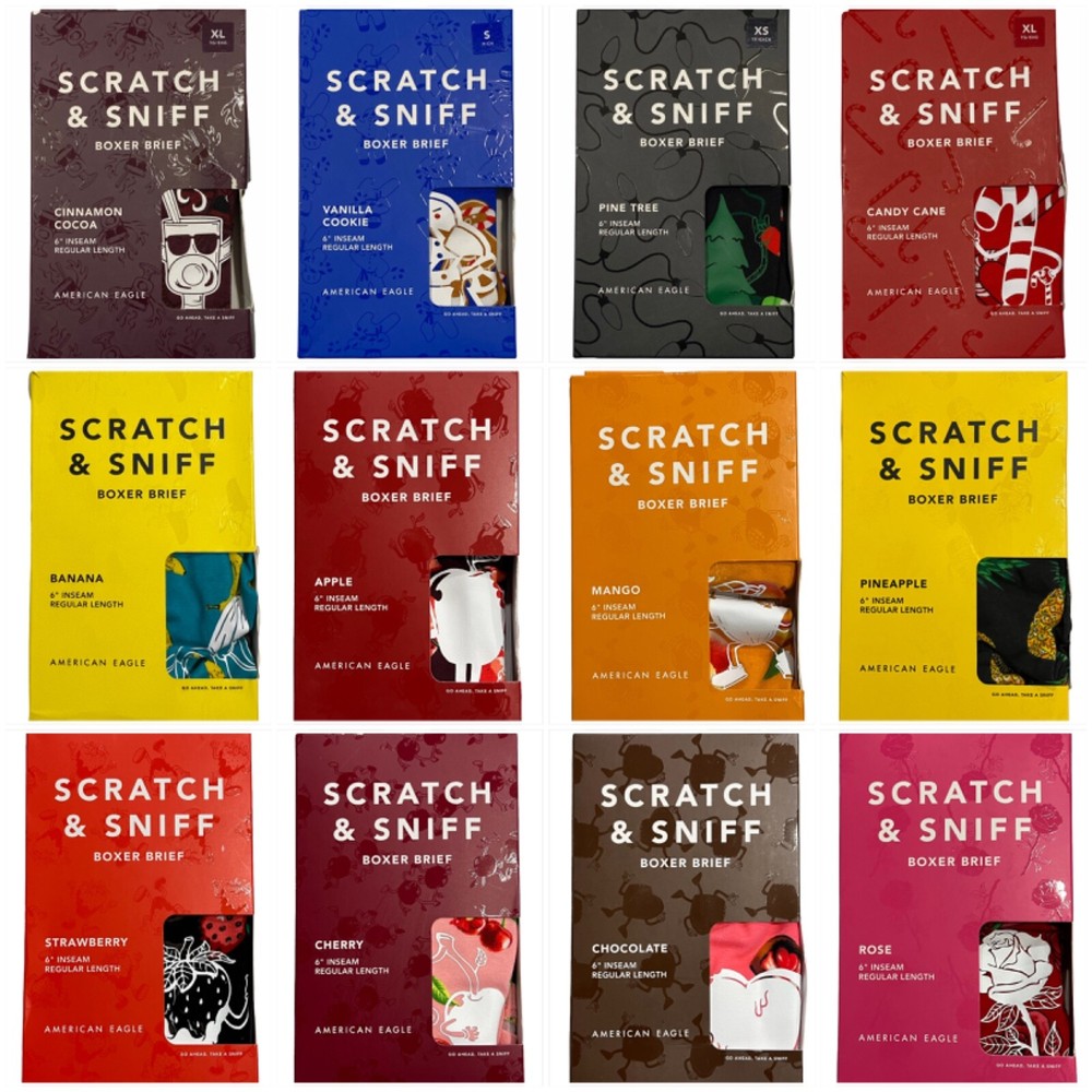 NWT AMERICAN EAGLE Scratch & Sniff Boxer Brief Underwear 6