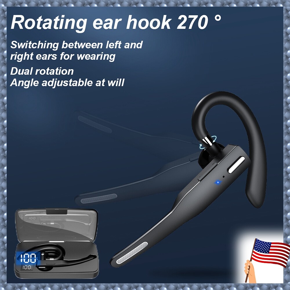 Bluetooth Wireless Earpiece Earbud Trucker Handsfree Single Earphone Headset