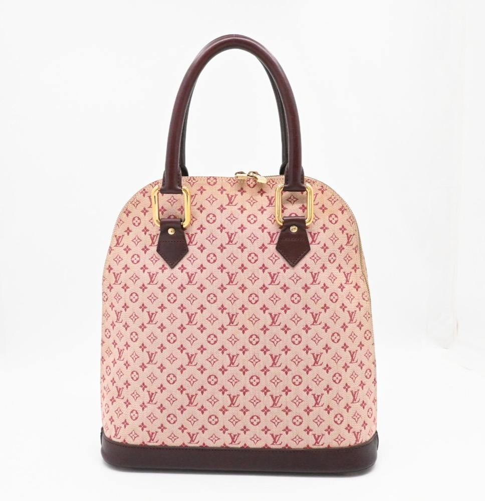 Louis Vuitton Alma Haut Tote Cherry Red Canvas