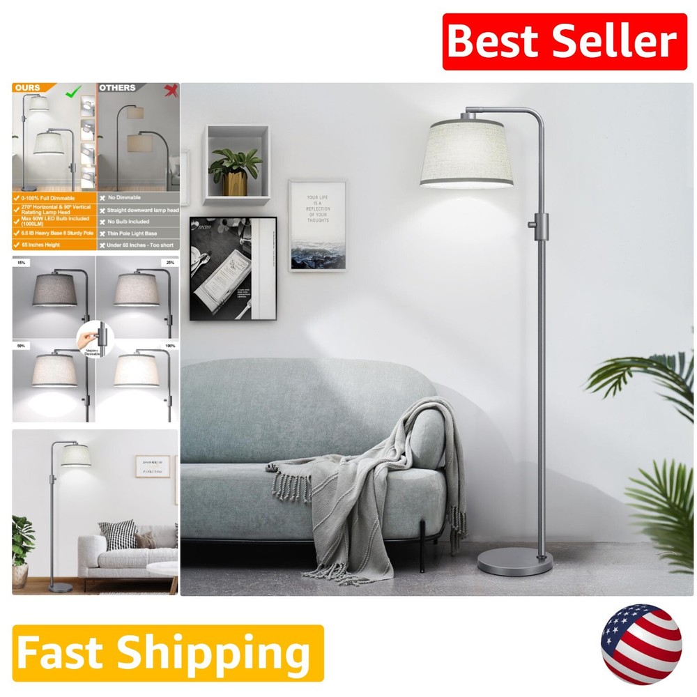 Flexible Rotating Floor Lamp with 270° & 90° Adjustment - 1000 Lumens