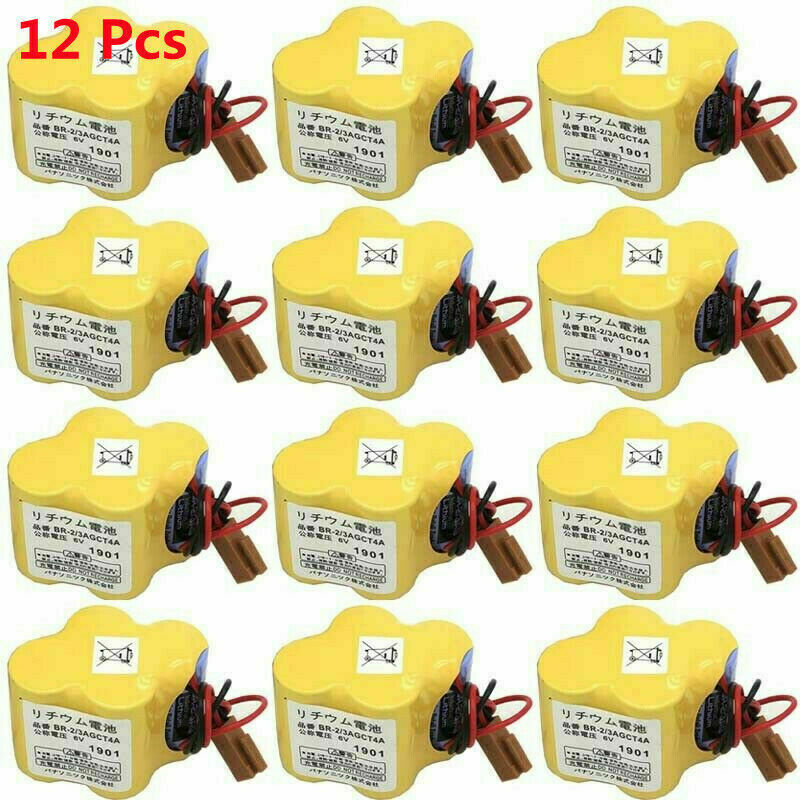 12X BR-2/3AGCT4A 6V PLC Battery For FANUC A98L-0031-0025 CNC Machine With Plug