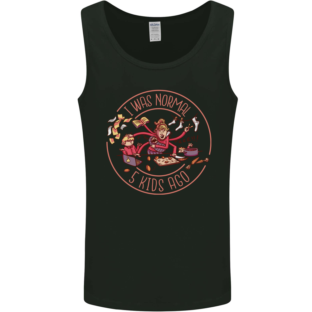 Mothers Day I Was Normal Five Kids Ago Mens Vest Tank Top-image