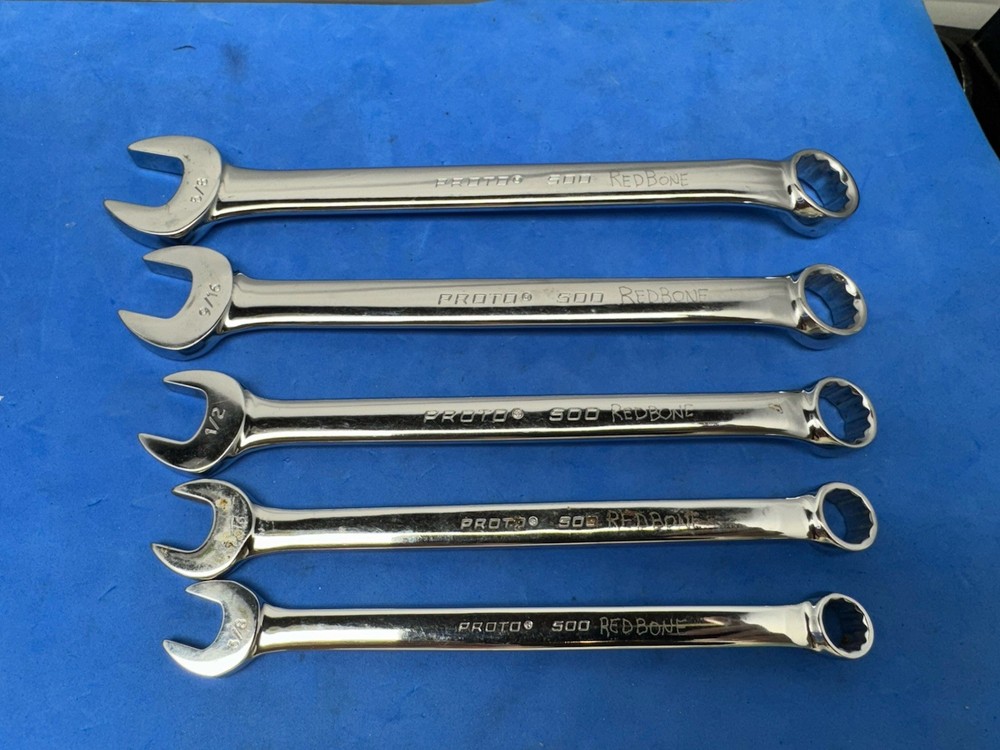 5 Set Proto Professional Tools 12 Point Combination Wrenches Quality USA