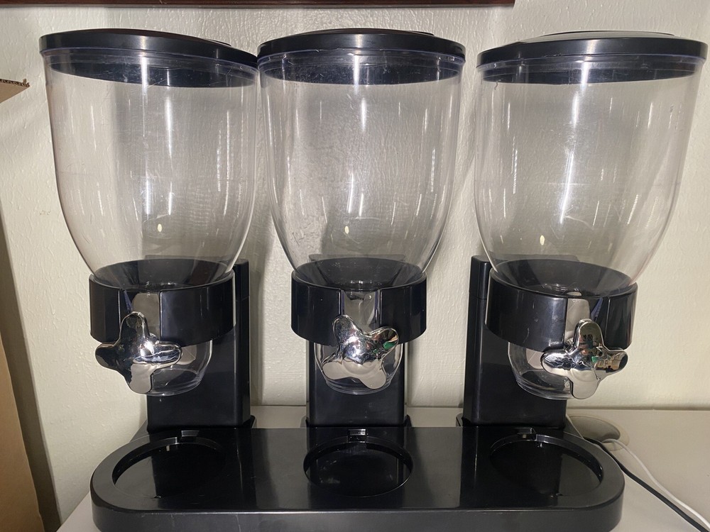 Triple Cereal Dispenser Countertop Storage with Bottom Serve Function  