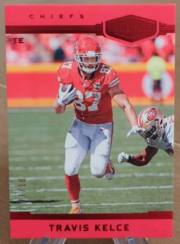 2018 Red SSP Travis Kelce Kansas City Chiefs Plates & Patches 7/10