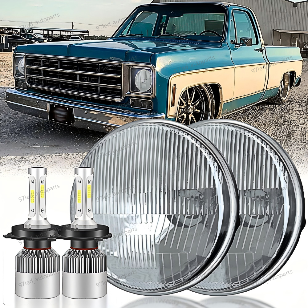 Pair For Chevy C10 K10 K20 K5 1975-1980 105W 7