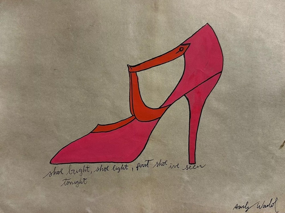 Andy Warhol  COA Art Drawing Painting Vintage Handmade Signed Original Paper