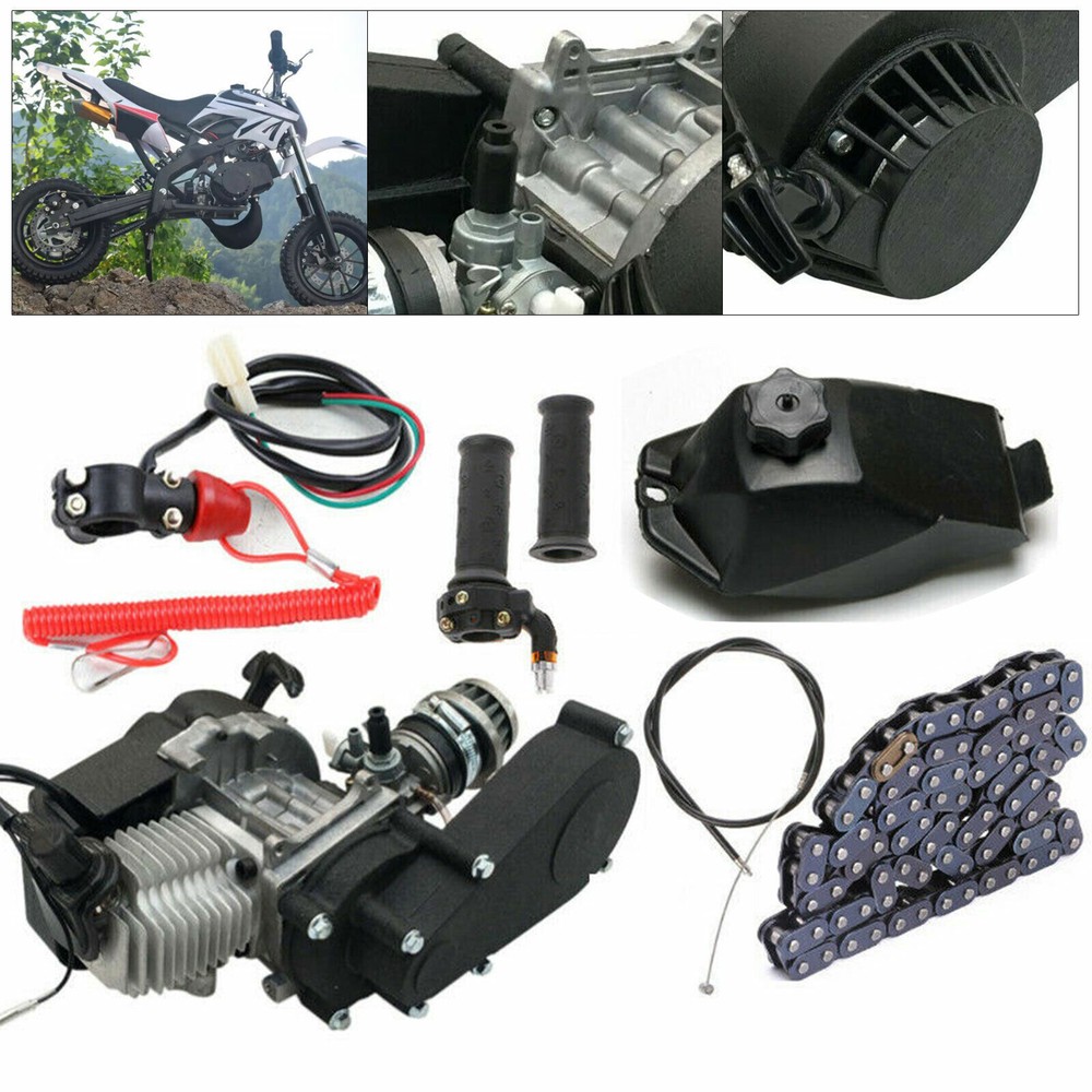 49CC 2 Stroke Engine Motor Kit Pull Start for Pocket Mini Dirt Bike ATV Scooter