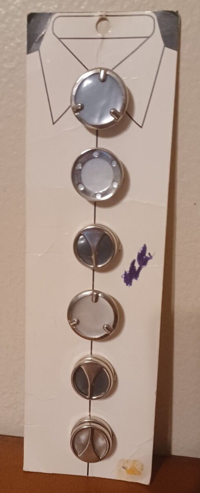 Vintage RARE RUNWAY Silver tone NONY NEW YORK Button Covers