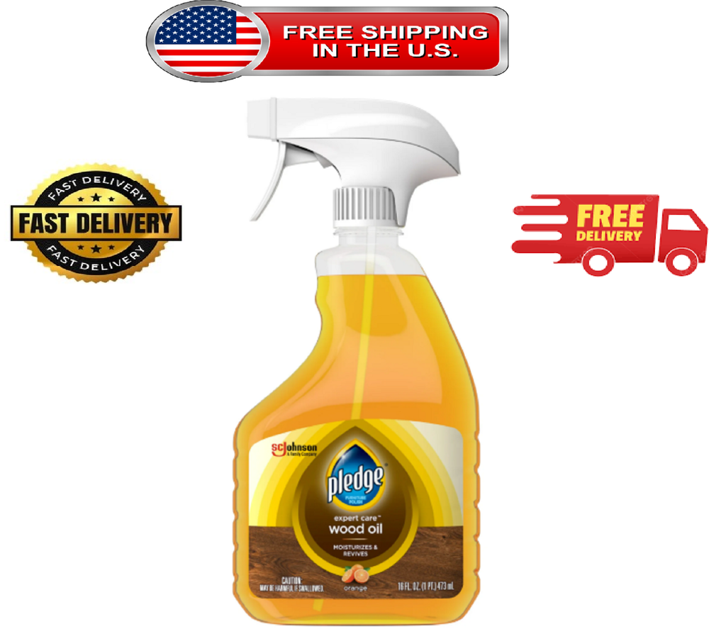 Pledge Expert Care Wood Oil, Moisturizes & Revives, Orange Scent,  16 Fl. Oz.