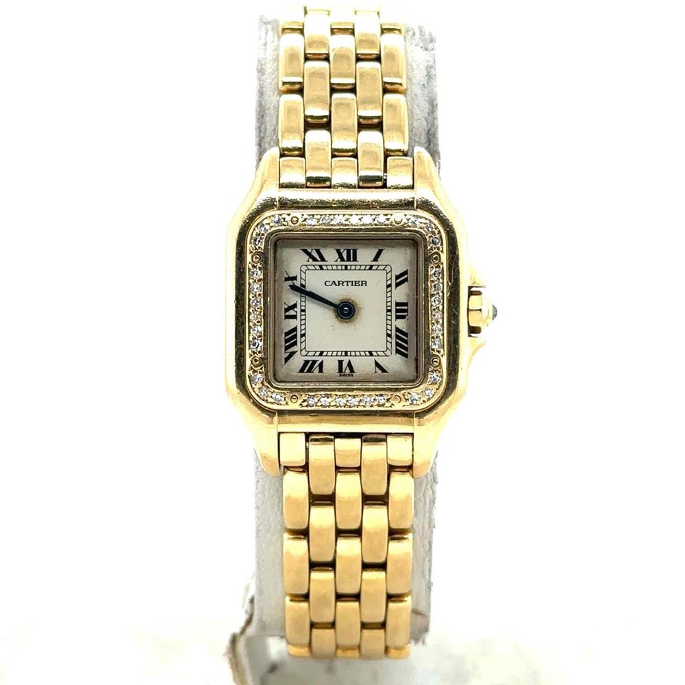 Cartier Panthere Vintage Small Quartz 22mm 18k YellowGold Diamond Bezel WF3070B9