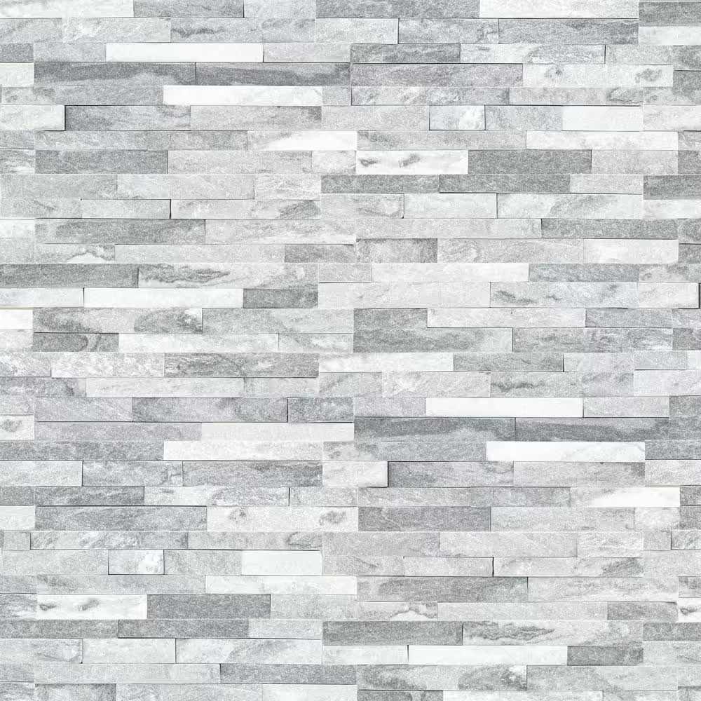 Alaska Gray Splitface Marble Wall Tile 6x24 Ledger Panel 6 Sq Ft per Case