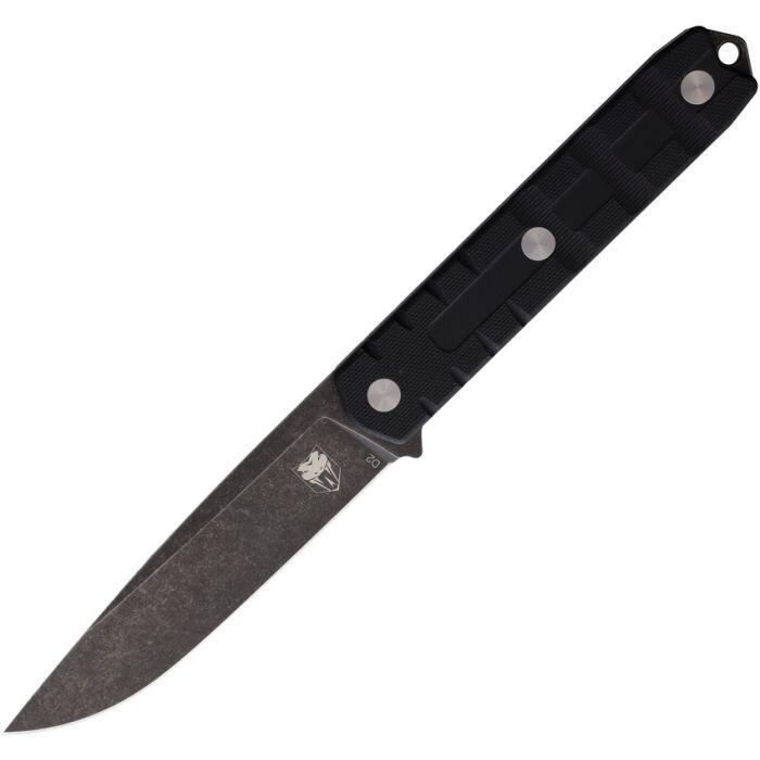 Cobratec Knives Outdoor Warrior Black G10 D2 Steel Fixed Blade Knife CBTOWBLKDNS