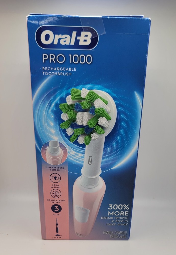 Oral-B Pro 1000 Rechargeable Electric Toothbrush - Pink - Open Box