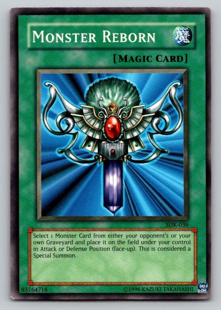 Monster Reborn SDK-036 Yu-Gi-Oh Trading Card