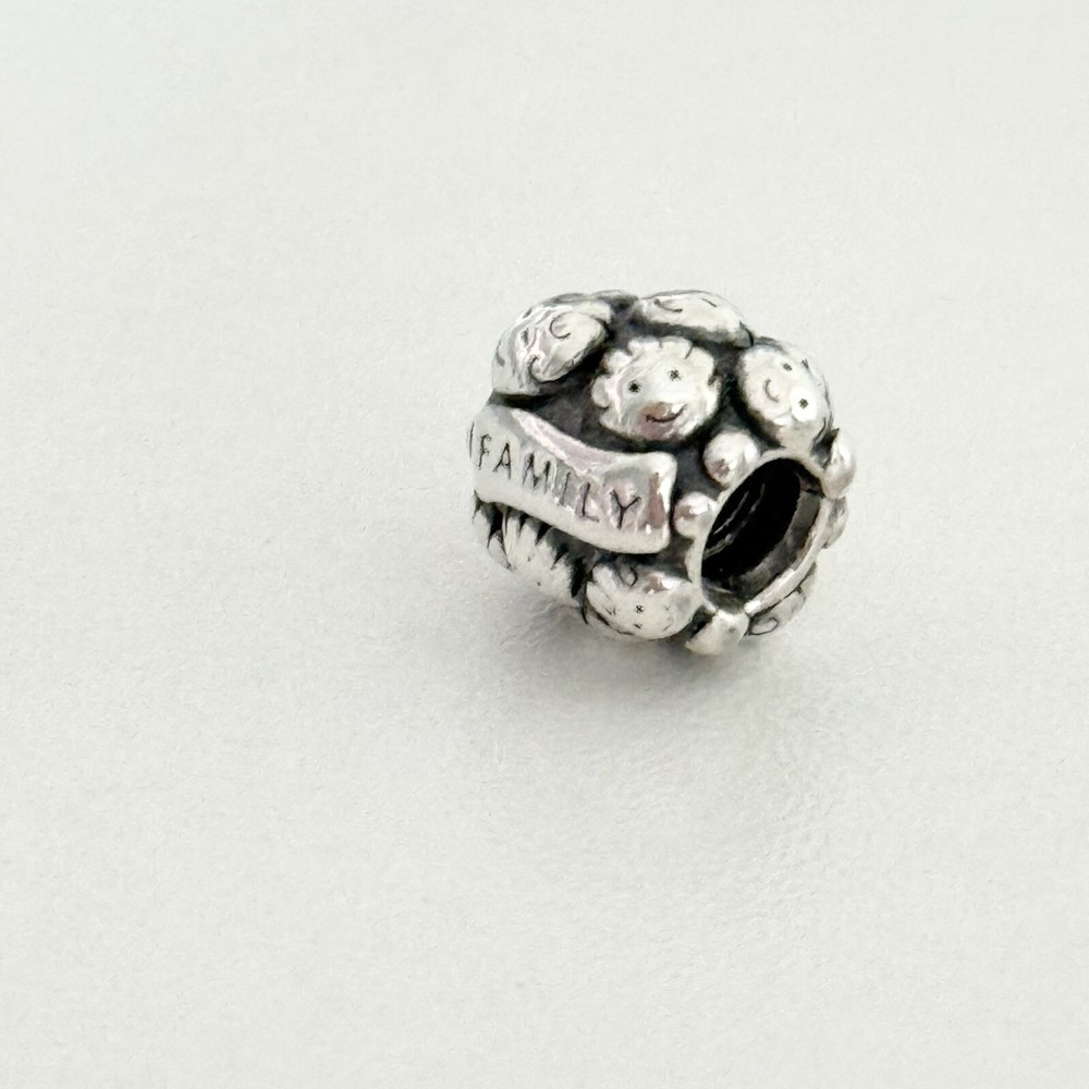 Pandora 925 Sterling Silver Love & Family Retired Bead Charm