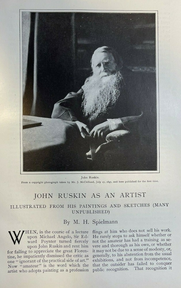 1898 John Ruskin As An Artist illustrated